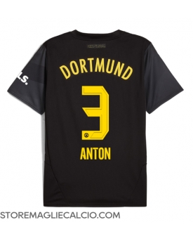 Borussia Dortmund Waldemar Anton #3 Maglia Gara Trasferta Repliche 2024-25 Maniche Corte
